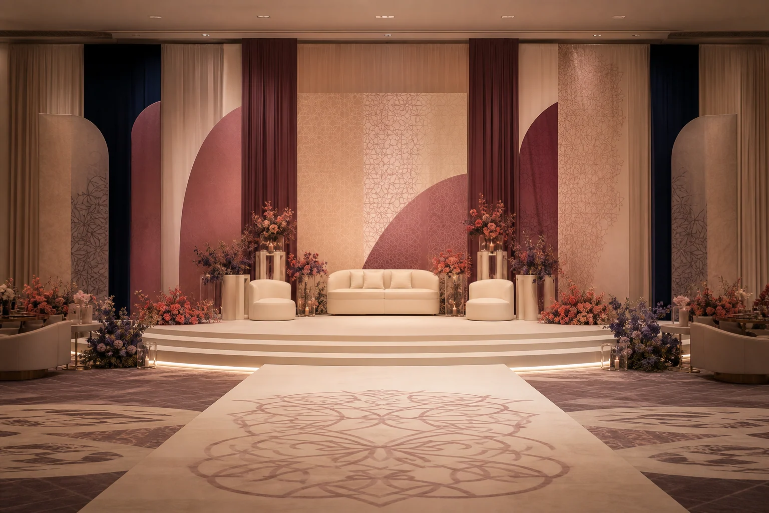 Wedding centre graphics production and installation detail